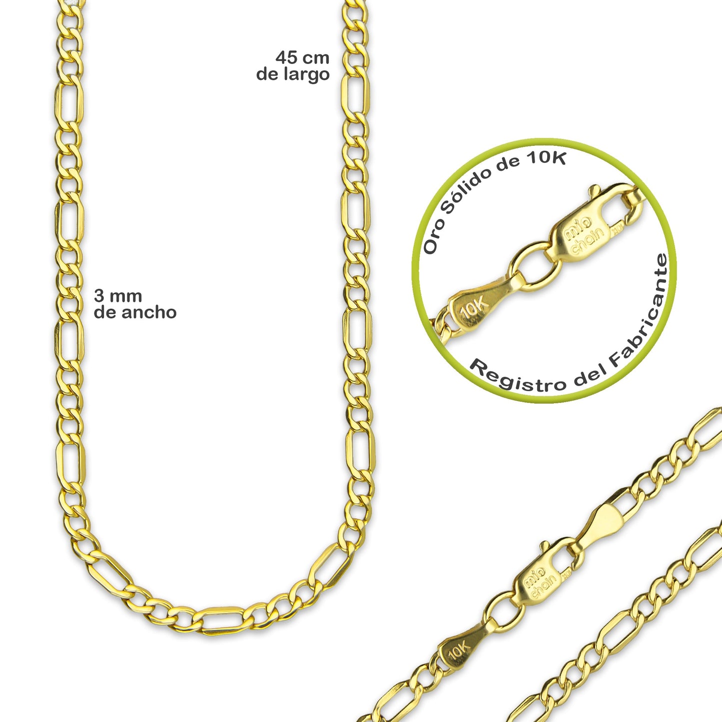 LPEDP006 Cadena Oro Sólido 10K + Dije Medalla Redonda Troquelada Oro Sólido 14K Florentino San Benito 1.1 cm x 1.9 cm 2533033783