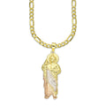 LPEDP014 Cadena Oro Sólido 10K + Dije Troquelado Oro Sólido 14K Florentino San Judas Tadeo 1.4 cm x 4.1 cm 4293555788