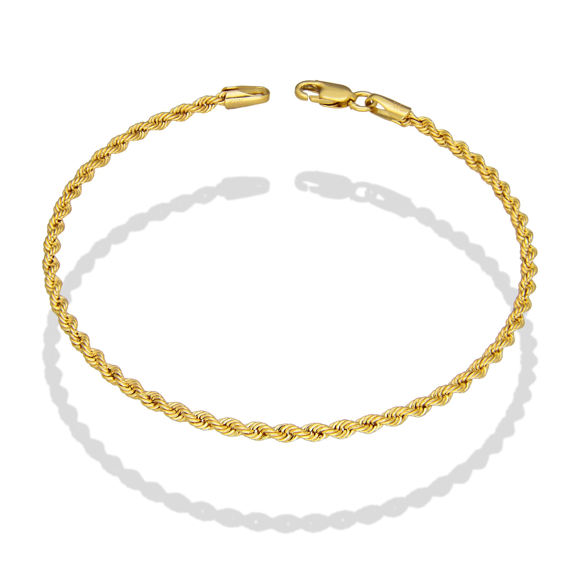 LPEPD006 Pulsera para Dama Oro Sólido 10K Mod Torsal Lisa Súper Ligera 2 mm x 18 cm 4287483716