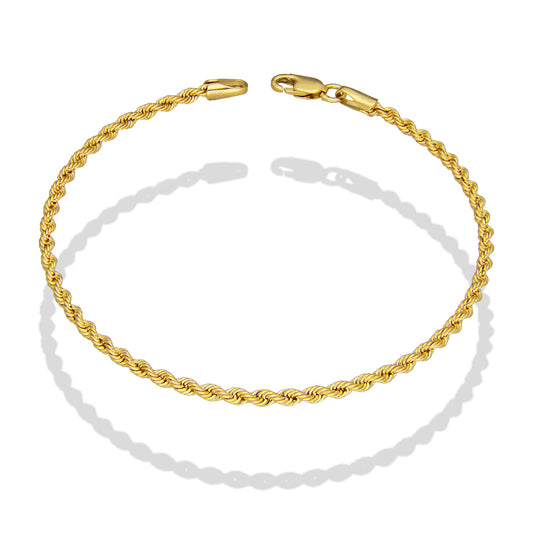 LPEPD006 Pulsera para Dama Oro Sólido 10K Mod Torsal Lisa Súper Ligera 2 mm x 18 cm 4287483716