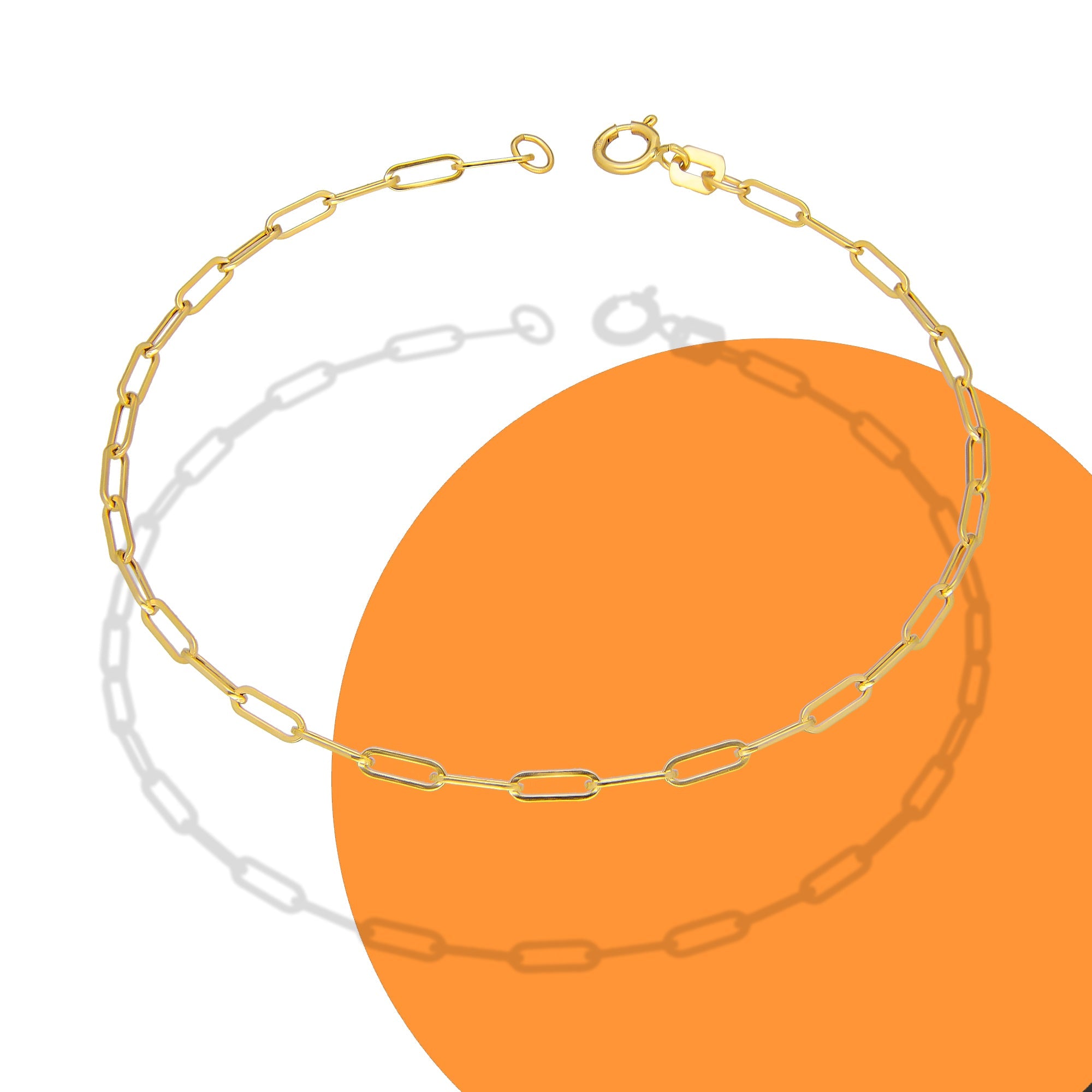 LPEPD013 Pulsera para Dama Oro Sólido 10K Mod Clip Largo Súper Ligera 2 mm x 18 cm 4287263084