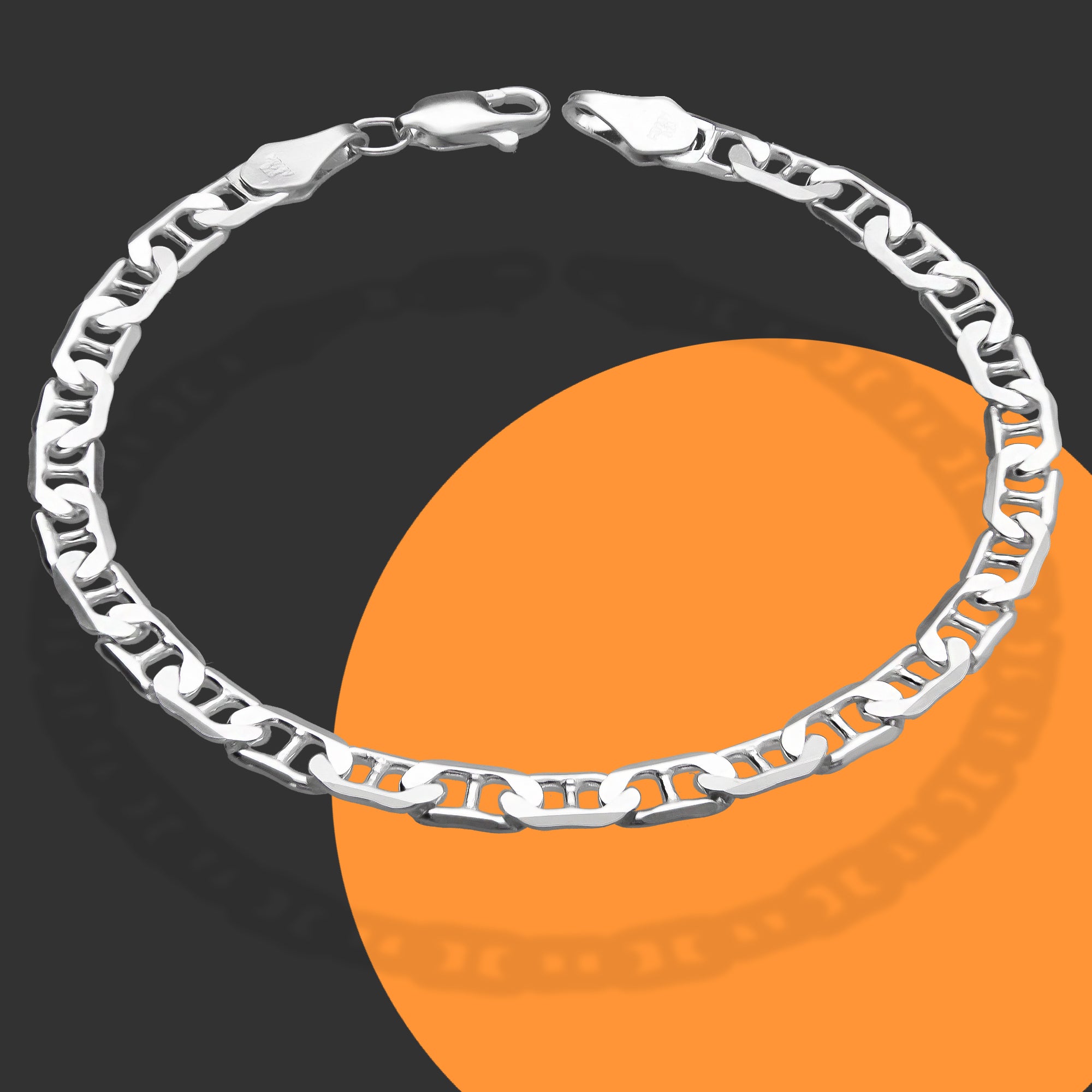 LPPC031 Pulsera Gussi 5 mm x 20 cm Plata Ley .925 Taxco Gro 1369974180