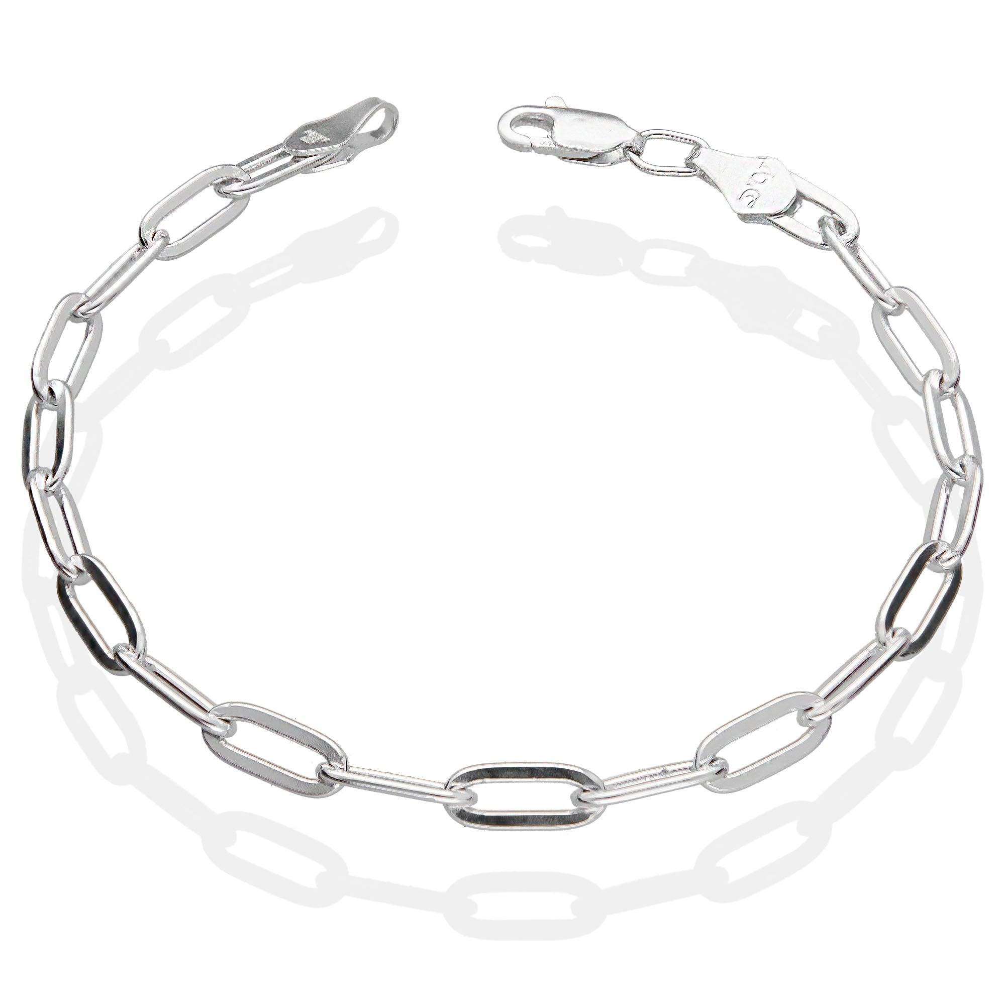 LPPC033 Pulsera Fígaro Milán 4.5 mm x 19 cm Plata Ley .925 Taxco Gro 1370463305