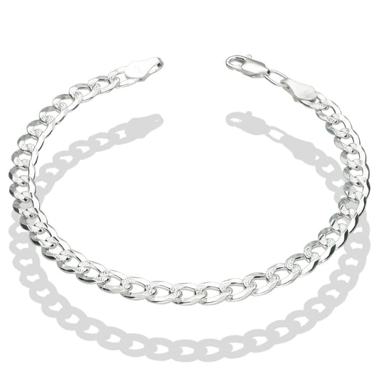 LPPC054  Pulsera Cubana Ame Diam  1x0  6 mm x 21 cm en Plata Ley  .925  1503688632