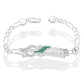 LPPC089-18 Pulsera Esclava San Judas Con Eslabones Mod 3*1 5 mm x 18 cm en Plata .925