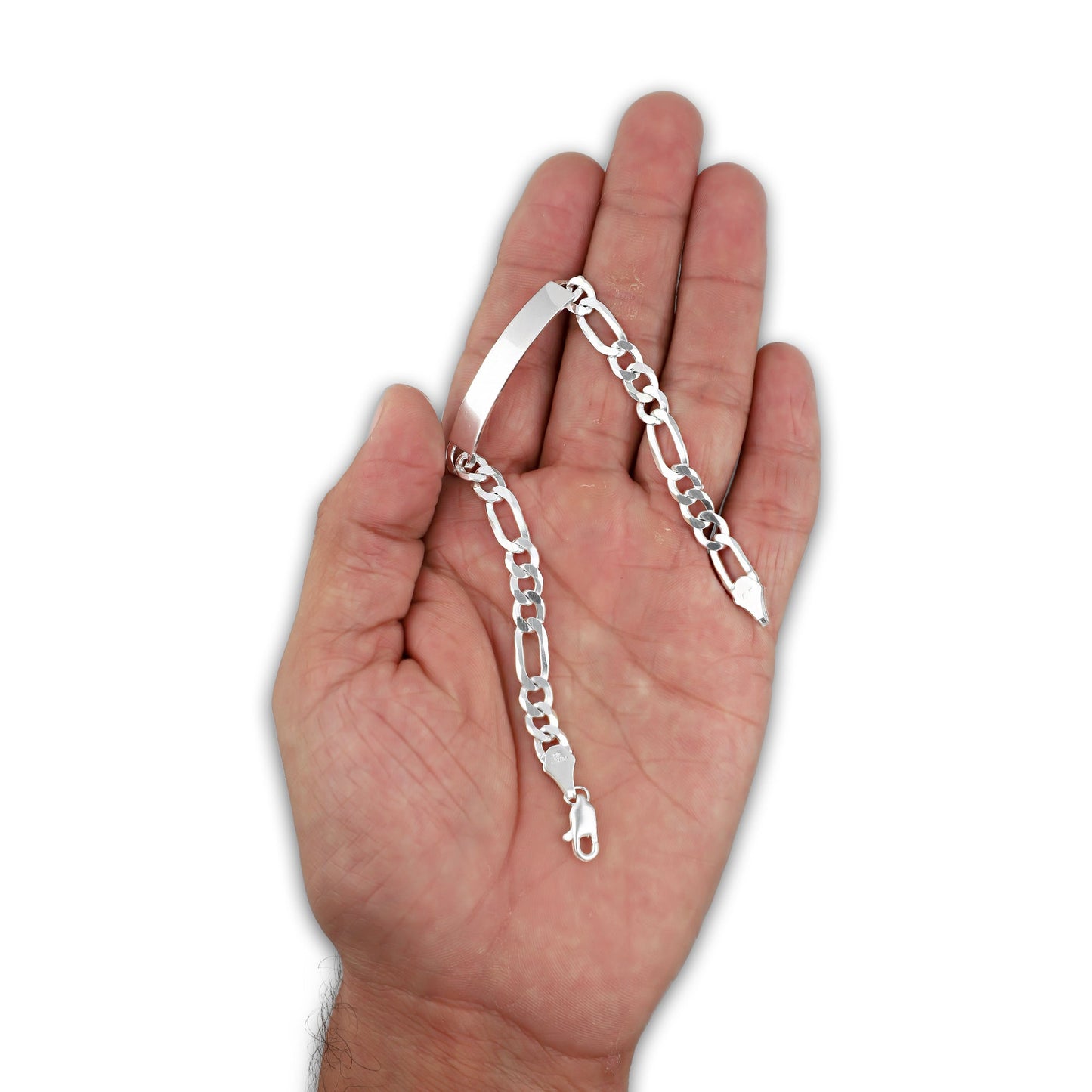 LPPC100 Pulsera Esclava Cubana Ame Lisa 3*1 6 mm x 19 cm en Plata .925