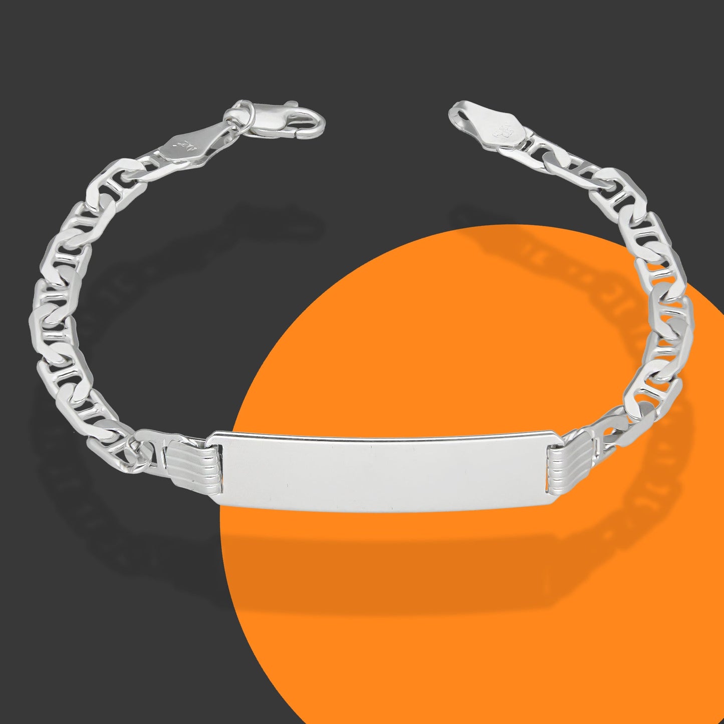 LPPC103 Pulsera Esclava Gusi Lisa 5 mm x 19.5 cm en Plata .925
