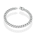 LPPC110 Pulsera Caballero Mona Cubana Lisa 9 mm x 19 cm en Plata .925 Taxco Gro 2932416835