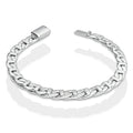 LPPC115 Pulsera Caballero Cubana Figaruchi Lisa Broche de Caja 6 mm x 20 cm en Plata .925 Taxco Gro 2932372039