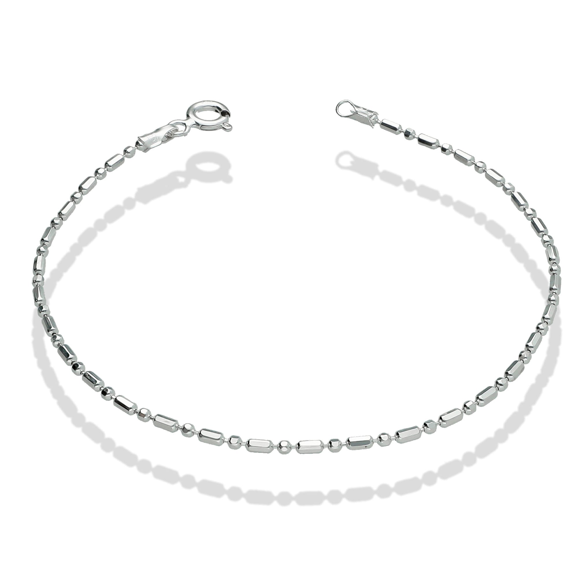LPPD041 Pulsera Popotillo 1X1 1.5 mm x 18 cm en Plata Ley .925 1526098204