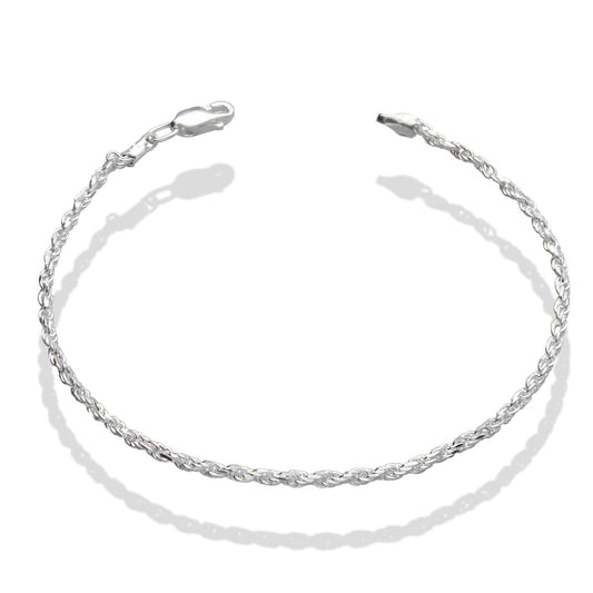 LPPD064 Pulsera Torsal Diam  2 mm x 17.5 cm en Plata Ley .925 1676183217