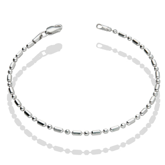 LPPD070 Pulsera Popotillo Diamantado Plata Ley .925 1688686658