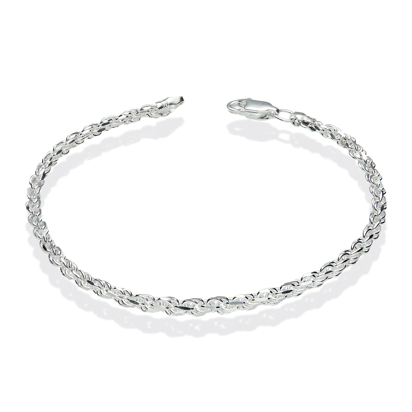 LPPD084 Pulsera Torsal Diam 3 mm x 19 cm en Plata Ley .925 1889205673