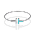 LPPD133 Pulsera Brazalete Dama Mod TT Color en Plata .925