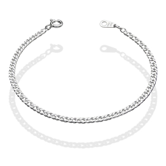 LPPN024-17 Pulsera Mod Doble Rombo 17 cm x 3 mm en Plata Ley .925 2126384523