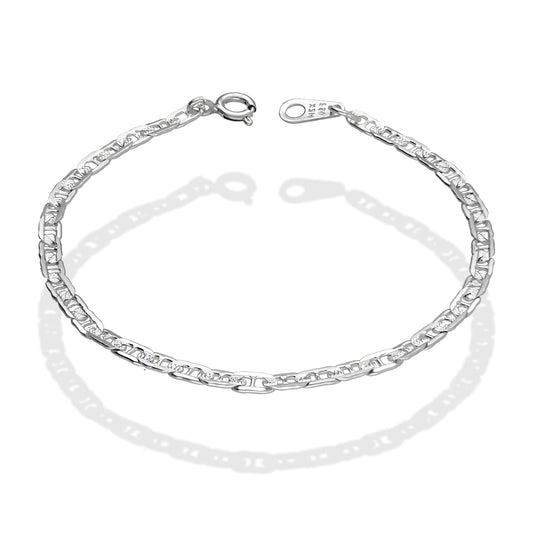 LPPN025-17 Pulsera Mod Gusi Plana Int Diam 17 cm x 3 mm en Plata Ley .925 3326492204