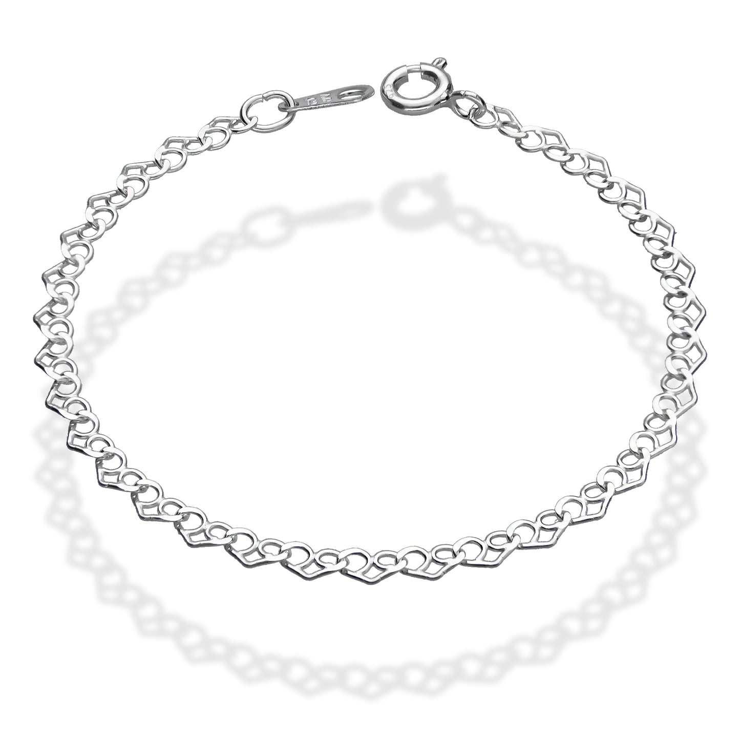 LPPN032-16 Pulsera Mod Love Plana 16 cm x 3.5 mm en Plata Ley .925 3326235690