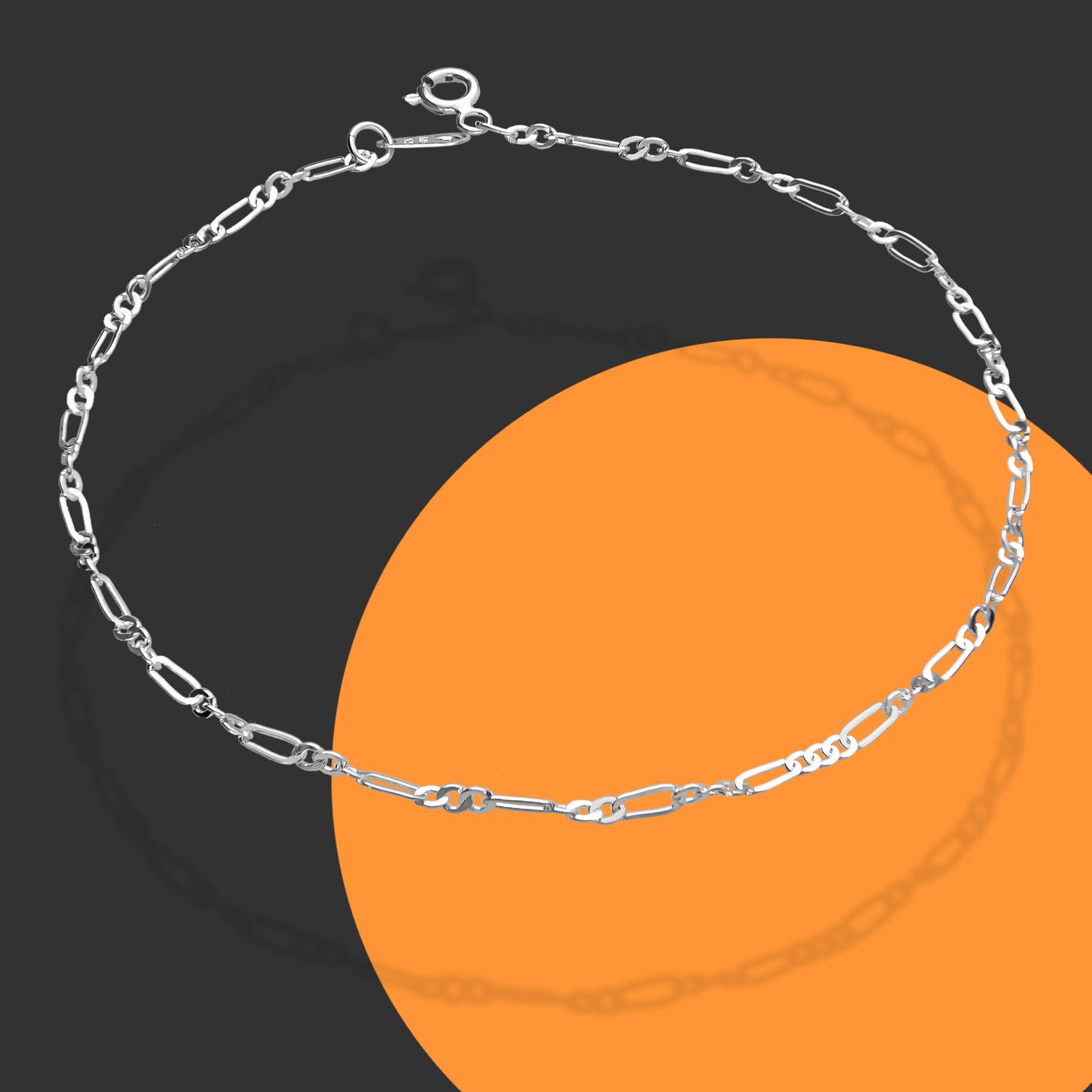 LPTB018 Pulsera Tobillera Tsunami 2.2mm 3x1 27 cm Plata .925 Taxco 2099584529