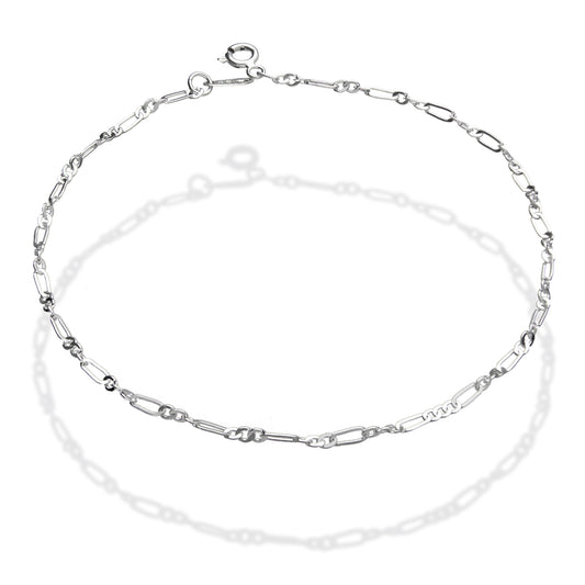 LPTB018 Pulsera Tobillera Tsunami 2.2mm 3x1 27 cm Plata .925 Taxco 2099584529