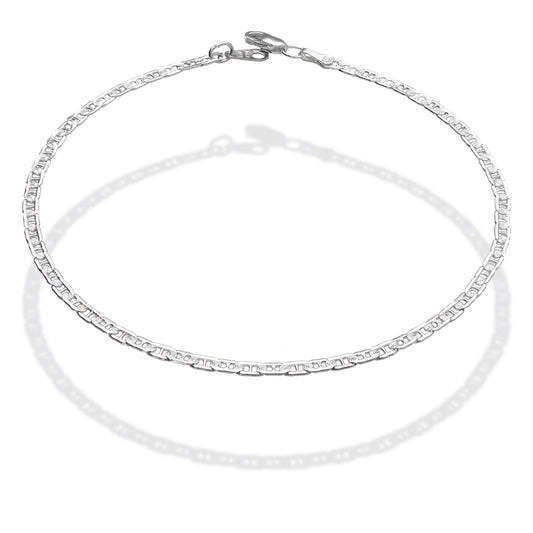 LPTB023 Pulsera Tobillera Gusi Diam 3mm 25 cm Plata .925 Taxco 2100110841