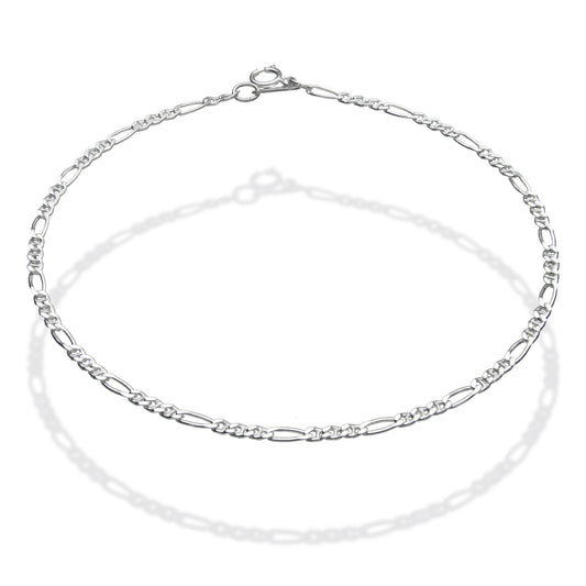 LPTB025 Pulsera Tobillera Figaruchi 2.7mm 25 cm Plata .925 Taxco 2100112459