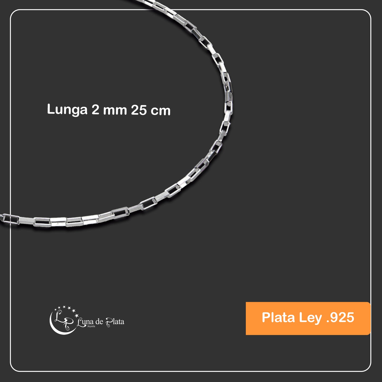 LPTB027 Pulsera Tobillera Lunga 2mm 25 cm Plata .925 Taxco 2100037977