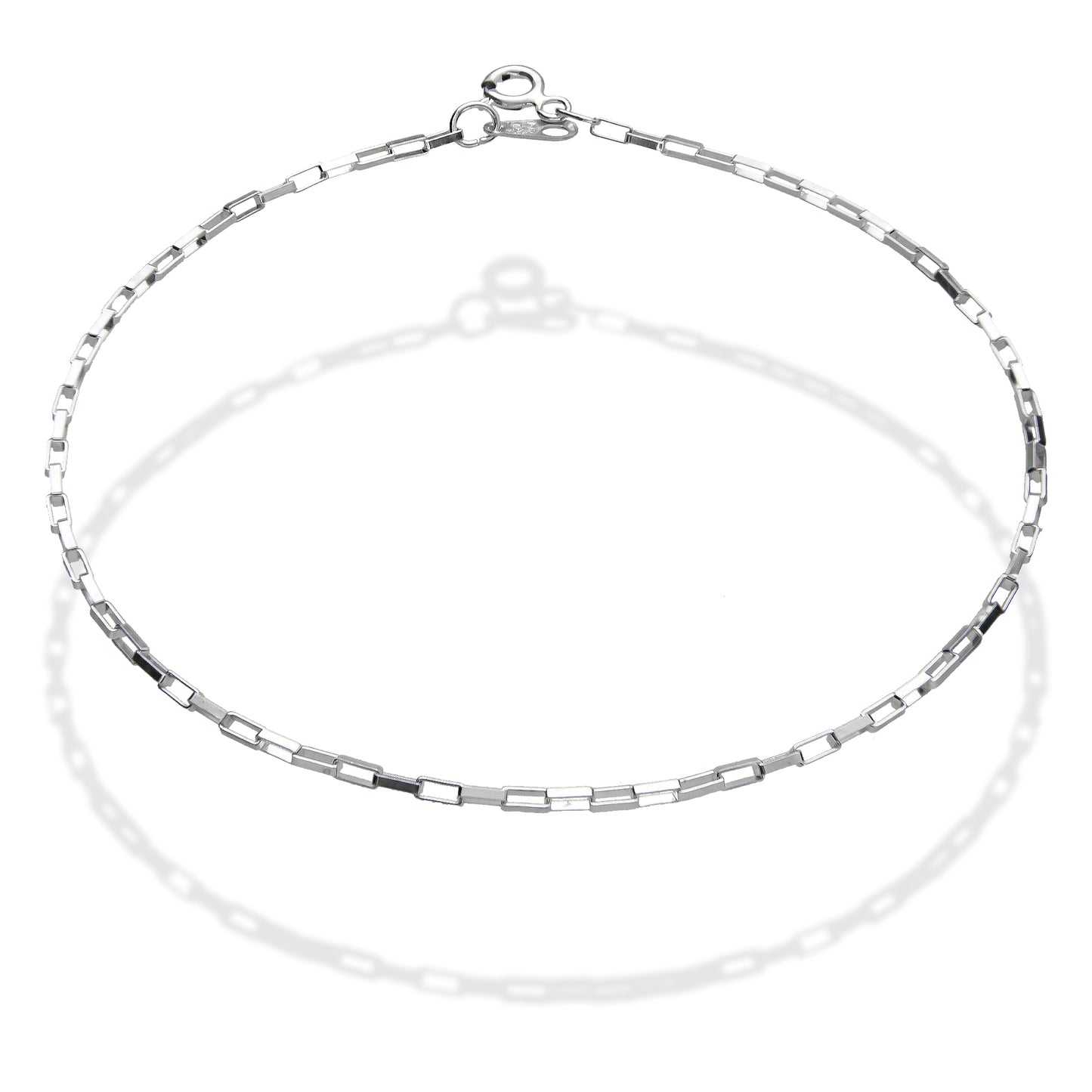 LPTB027 Pulsera Tobillera Lunga 2mm 25 cm Plata .925 Taxco 2100037977