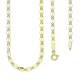 MR10CU038-55 Cadena Oro Sólido 10K Ancla Lisa Forjada Eslabones Largos 3 mm x 55 cm