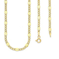 MR10CU056-60 Cadena Oro Sólido 10K Modelo Ancla Lisa Forjada 3*1 3 mm x 60 cm