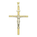 MR10DJ190 Dije Oro Sólido 10K EMF10 Cristo Tubular 2.7 x 4.7 cm