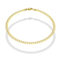 MR10PC045 Pulsera Para Caballero Oro Sólido 10K Mod Cubana Americana Diamantada 3 mm x 21 cm