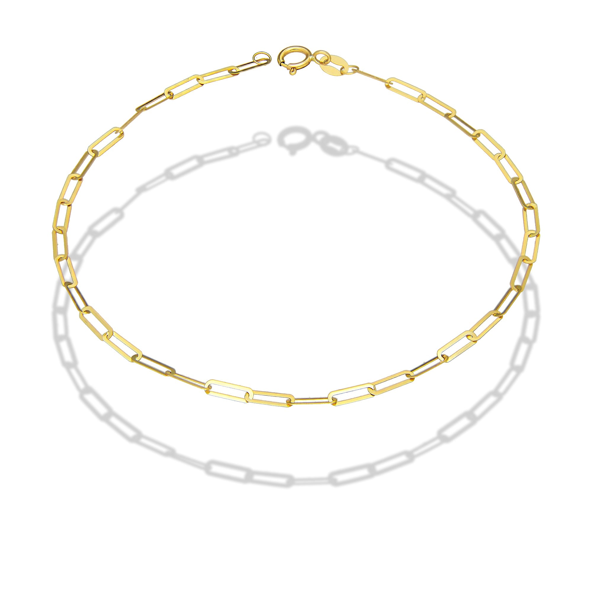 MR10PD133 Pulsera Dama Oro Sólido 10K EMF10 Modelo Clip Largo 2 mm x 18 cm
