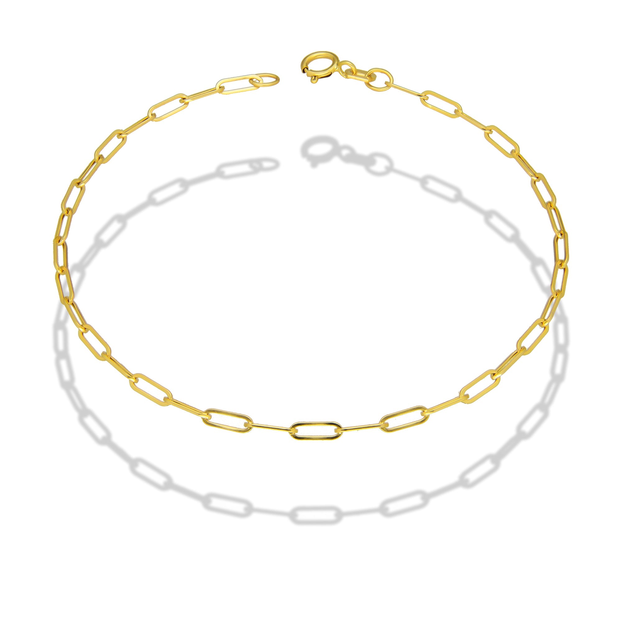 MR10PD134 Pulsera Dama Oro Sólido 10K EMF10 Modelo Clip 2 mm x 18.5 cm