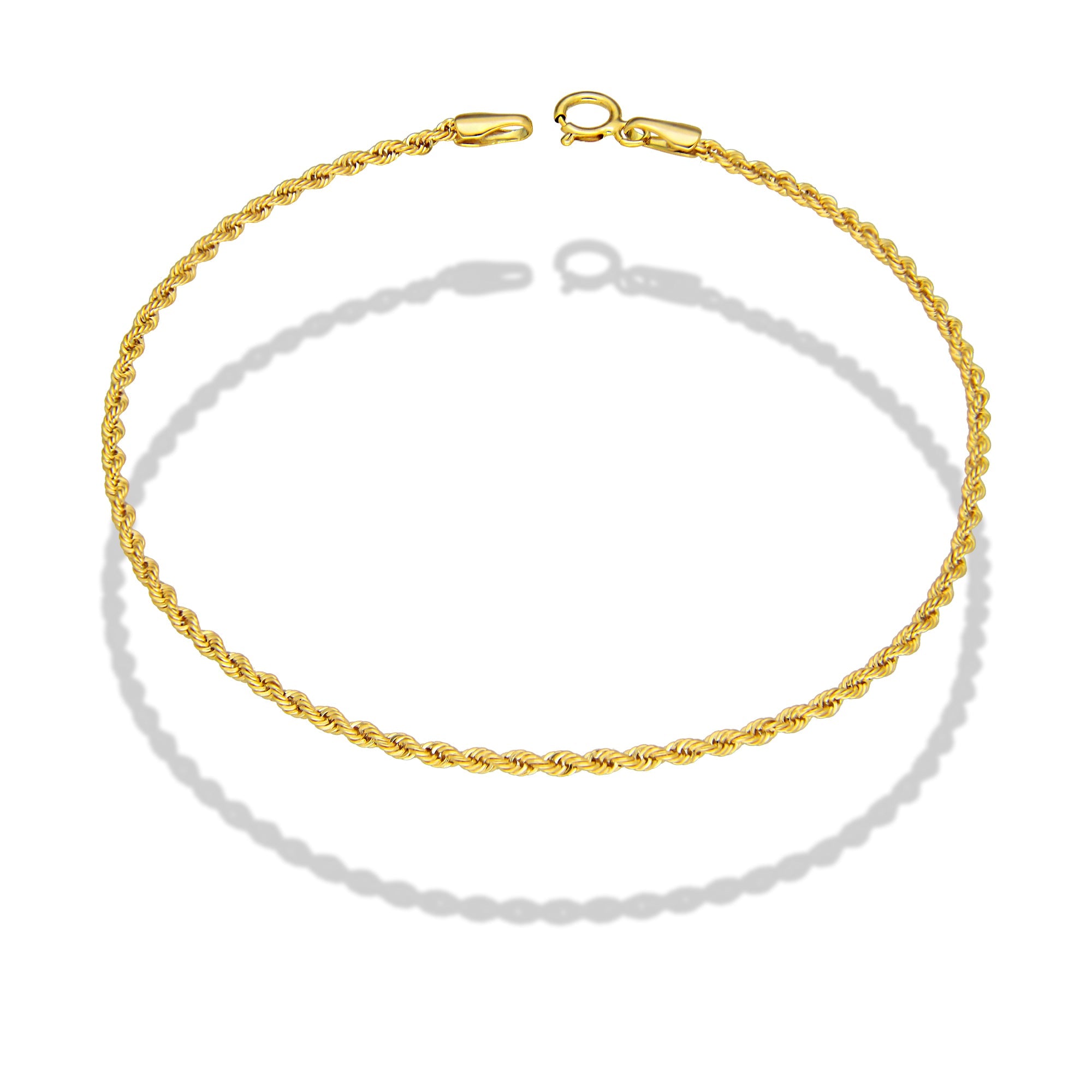 MR10PD136 Pulsera Dama Oro Sólido 10K EMF10 Modelo Torsal Súper Ligera 1.8 mm x 18.5 cm