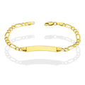 MR10PN002 Pulsera Esclava NIños Oro Sólido 10K EMF10 Modelo Figaro 3*1 4 mm x 14 cm