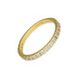 MR14AD012 Anillo Dama Oro Sólido 14K Churumbela Modelo Cuarto de Circunferencia con Zirconias