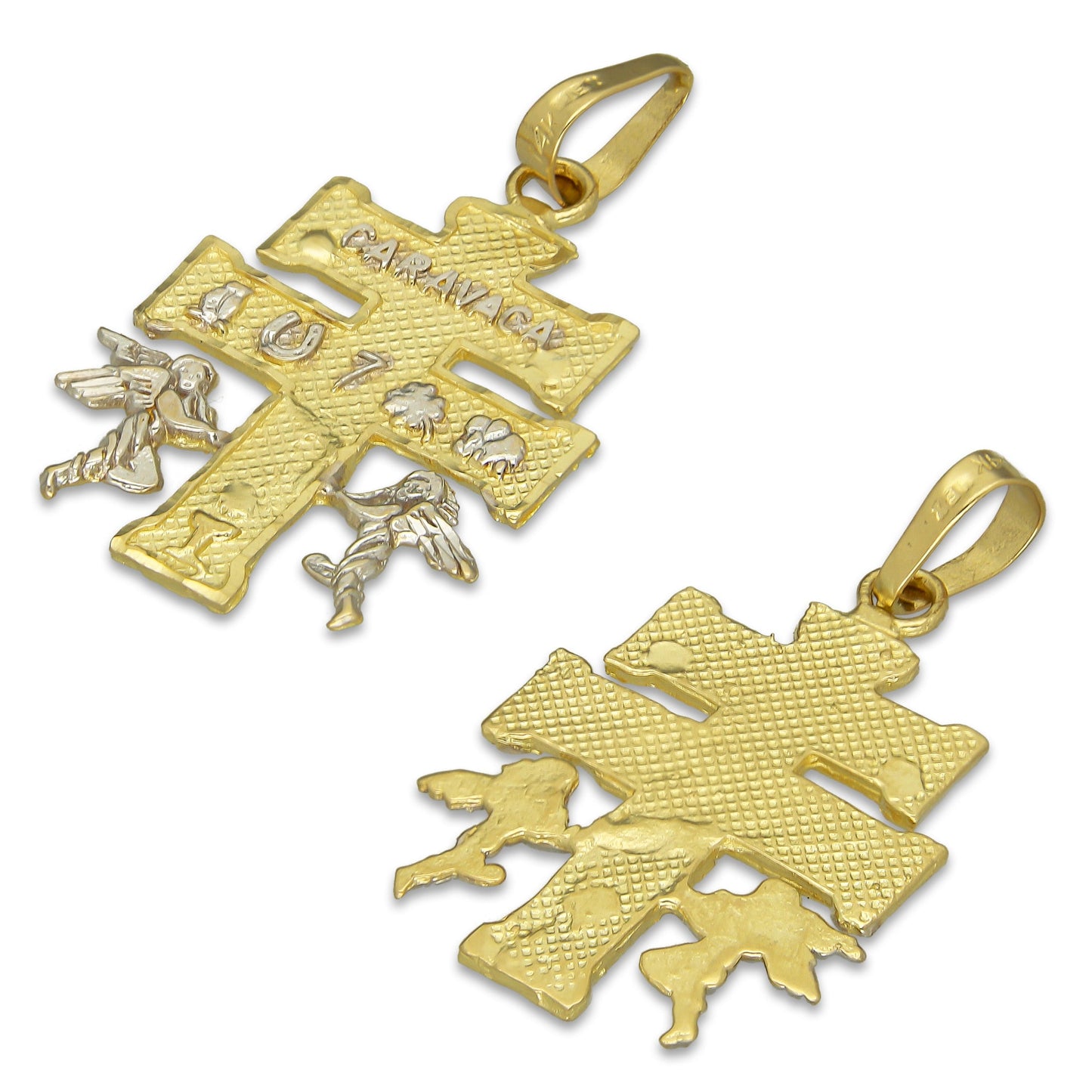 MR14DJ021 Dije Oro Sólido 14K Caravaca de la Suerte 1.9 x 3.2 cm