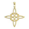 MR14DJ046 Dije Oro Sólido 14K Amuleto Nudo de Bruja 2.9 cm x 3.7 cm
