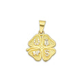 MR14DJ161 Dije Oro Sólido 14K Trébol de la Suerte 1.3 cm x 1.9 cm