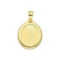 MR14DJ170 Dije Oro Sólido 14K EM San Judas Láser Bisel Liso 1.5 cm x 2.5 cm