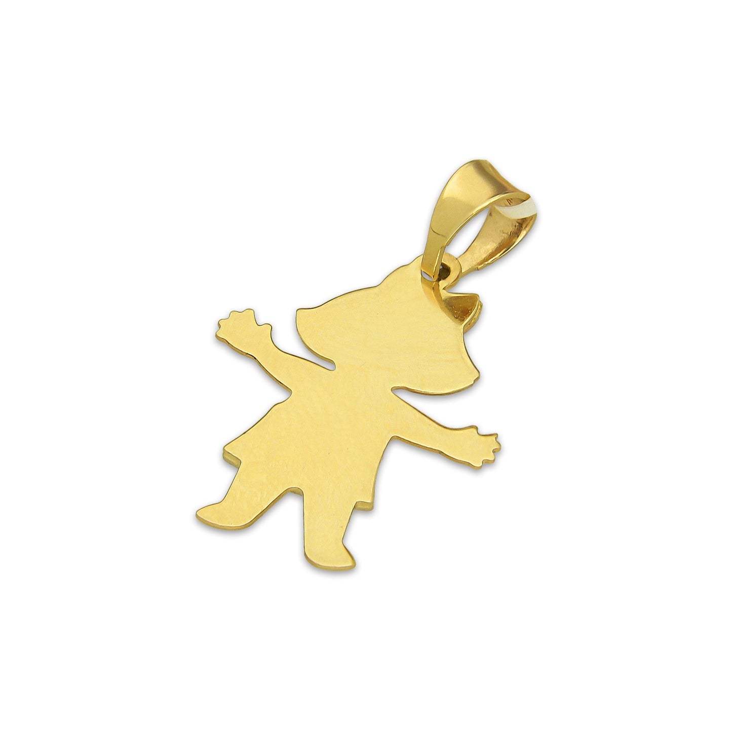 MR14DJ183 Dije Oro Sólido 14K EM Niña 1.6 cm x 2.6 cm