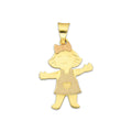 MR14DJ183 Dije Oro Sólido 14K EM Niña 1.6 cm x 2.6 cm