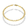 MR14PC005 Pulsera Para Caballero Oro Sólido 14K Gussi Estrella Florentino 5 Mm x 21 Cm