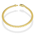 MR14PC015 Pulsera Para Caballero Oro Sólido 14K Mónaco Chain Mod 1x0 Lisa 5 mm x 21 cm