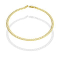 MR14PC027 Pulsera Para Caballero Oro Sólido 14K EMC14 Modelo Fígaro 1*0 Diamantada 3.2 mm x 21 cm