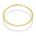 MR14PC061 Pulsera Para Caballero Oro Sólido 14K EMF14 Modelo Fígaro 1x0 Lisa 3 mm x 21 cm