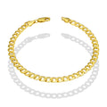 MR14PC062 Pulsera Para Caballero Oro Sólido 14K EMF14 Modelo Fígaro 1x0 Lisa 5 mm x 21 cm