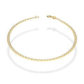 MR14PD017 Pulsera Dama Oro 14K Ojillo Diamantada 0*1 2 Mm x 18.5 Cm