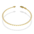 MR14PD020 Pulsera Dama Oro 14K Ojillo Diamantada 0*1 3 Mm x 18 Cm