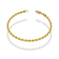 MR14PD045 Pulsera Dama Oro Sólido 14K Torsal Lisa Super Ligera 3.5 mm x 18 cm